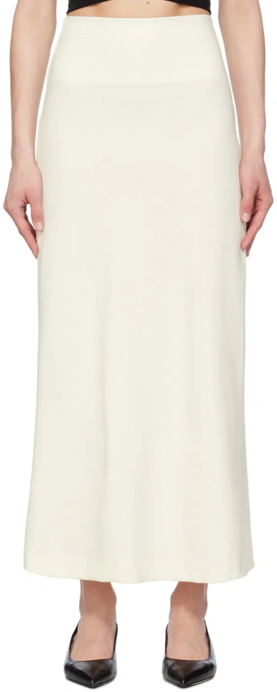 Shop Leset Off-white Rio Midi Skirt In Natural