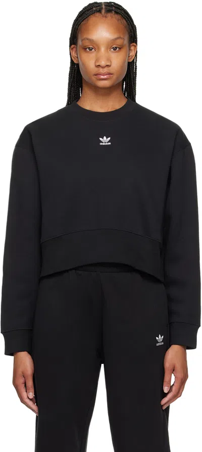 Shop Adidas Originals Black Adicolor Essentials Sweatshirt