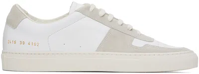Shop Common Projects White & Beige Bball Duo Sneakers In 4102 Off White