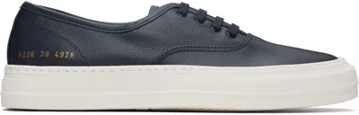 Shop Common Projects Navy Four Hole Sneakers In 4928 Navy