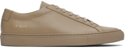 Shop Common Projects Tan Original Achilles Low Sneakers In 9417 Coffee