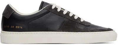 Shop Common Projects Black Bball Duo Sneakers In 0514 Charcoal
