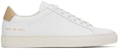 Shop Common Projects White & Beige Retro Bumpy Sneakers In 0502 White/tan