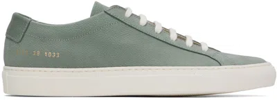 Shop Common Projects Green Contrast Achilles Sneakers In 1033 Sage