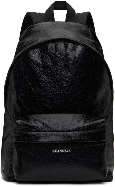 Shop Balenciaga Black Explorer Backpack
