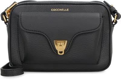 Shop Coccinelle Beat Soft Mini Leather Crossbody Bag In Black