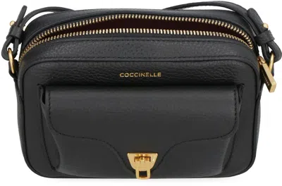 Shop Coccinelle Beat Soft Mini Leather Crossbody Bag In Black