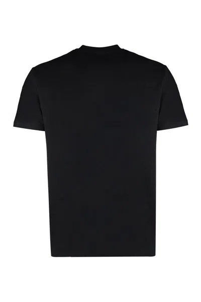 Shop Ferragamo Cotton Crew-neck T-shirt In Black