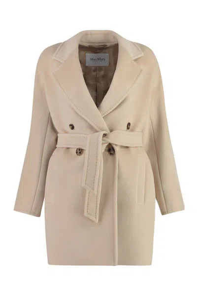 Shop Max Mara 101801 Wool And Cashmere Icon Coat In Beige