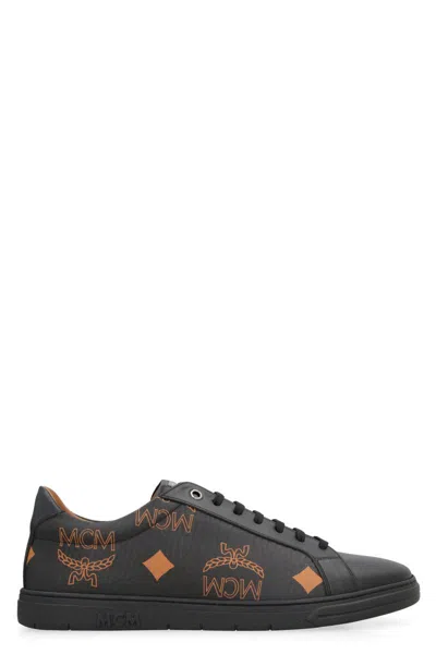 Shop Mcm Terrain Low-top Sneakers In Black