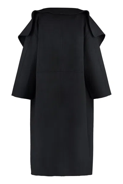 Shop Totême Wool And Cashmere Coat In Black