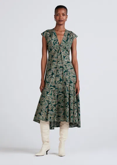 Shop Derek Lam Reina Sleevless Midi Dress