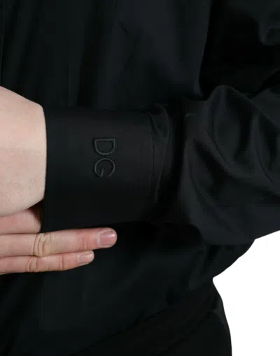 Shop Dolce & Gabbana Exquisite Slim Fit Italian Dress Men's Shirt In Black