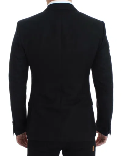 Shop Dolce & Gabbana Elegant Black Silk Blend Sicilia Men's Blazer