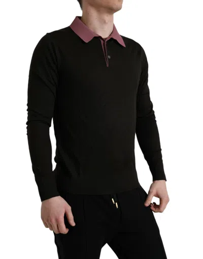Shop Dolce & Gabbana Elegant Wool Pullover Sweater In Men's Brown