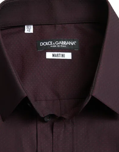 Shop Dolce & Gabbana Elegant Maroon Martini Dress Men's Shirt