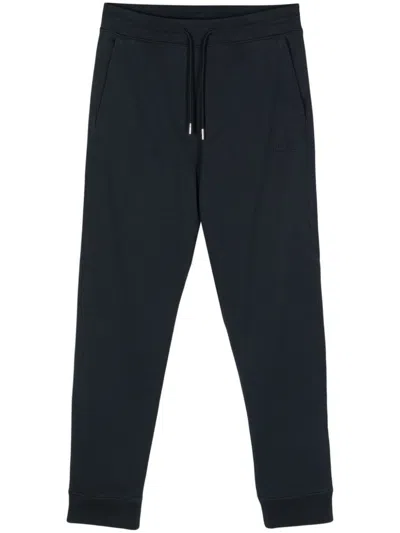 Shop Woolrich Navy Blue Cotton Sweatpants With Drawstring