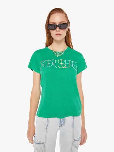 Shop Mother The Sinful For Sure T-shirt In Green - Size Medium