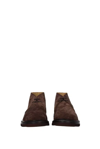 Shop Brunello Cucinelli Ankle Boot Suede Brown