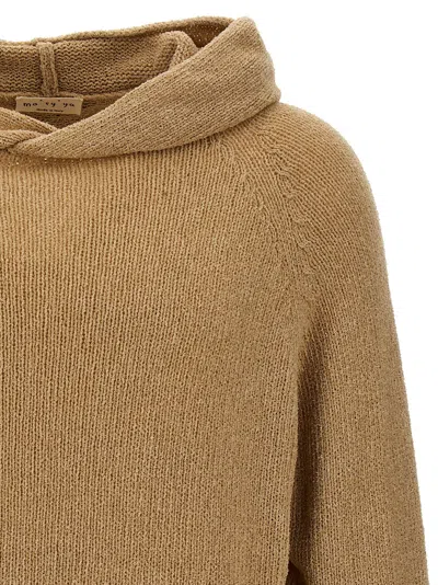 Shop Ma'ry'ya Hooded Jersey Sweater, Cardigans Beige