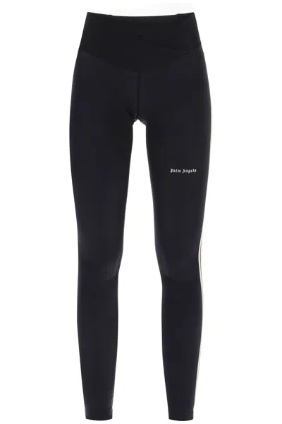 Shop Palm Angels Leggings With Contrasting Side Bands