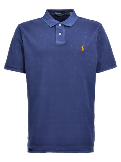 Shop Polo Ralph Lauren Logo Embroidery  Shirt Polo Blue