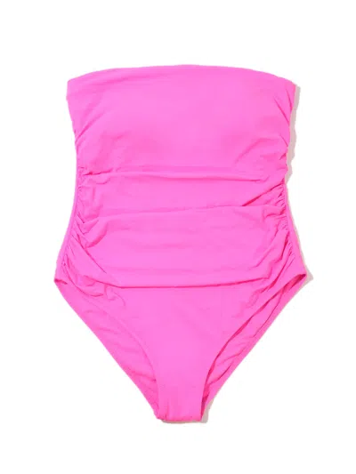 Shop Hanky Panky Bandeau One Piece Swimsuit In Pink