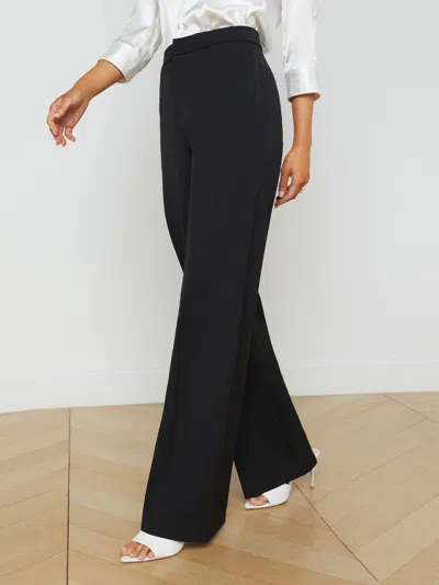 Shop L Agence Livvy Straight-leg Trouser In Black