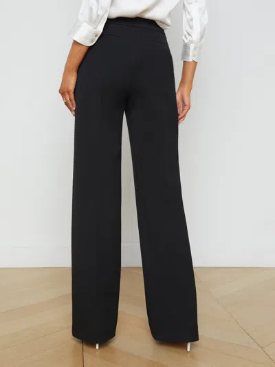 Shop L Agence Livvy Straight-leg Trouser In Black