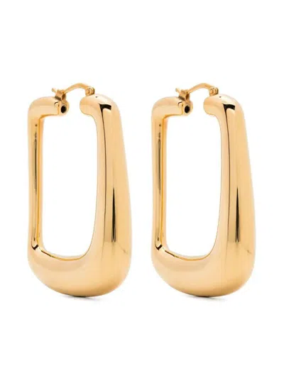 Shop Jacquemus Earrings In Light Gold