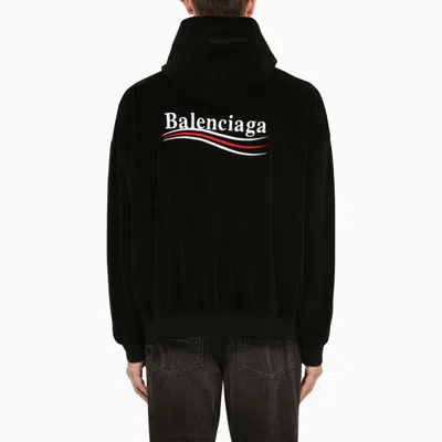 Shop Balenciaga Black Chenille Political Campaign Sweatshirt Men