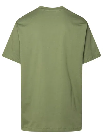 Shop Balmain Man  Green Cotton T-shirt