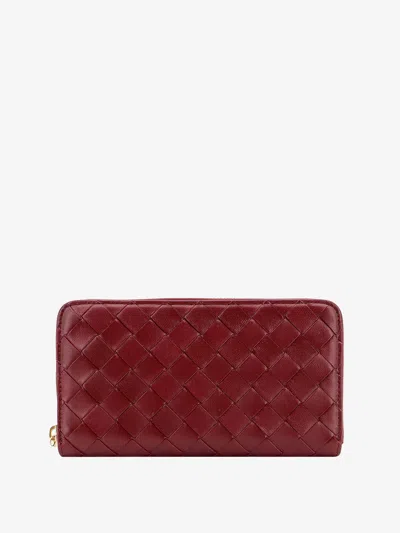 Shop Bottega Veneta Woman Wallet Woman Red Wallets