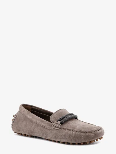 Shop Brunello Cucinelli Woman Loafer Woman Brown Loafers