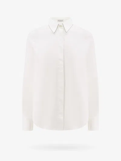 Shop Brunello Cucinelli Woman Shirt Woman White Shirts