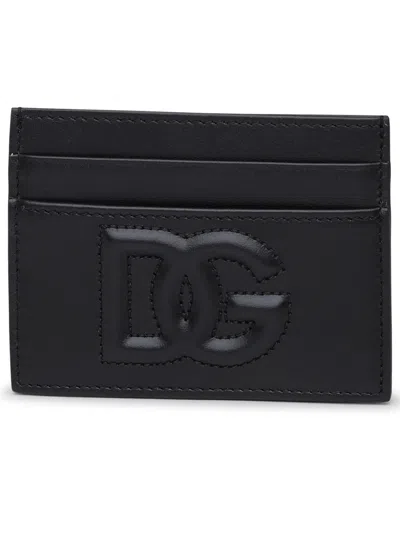 Dolce & Gabbana Signature Logo Card Holder In Black