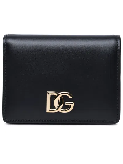 Shop Dolce & Gabbana Woman  Black Leather Wallet