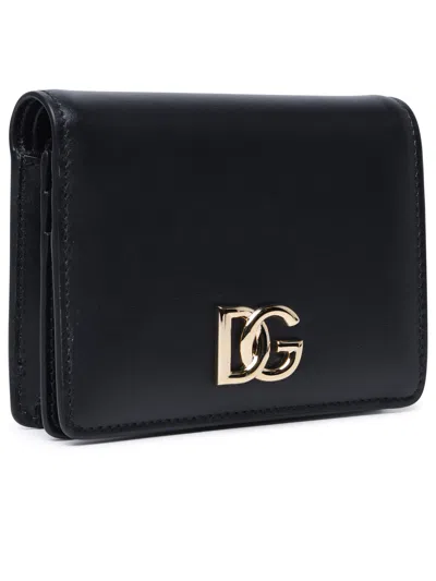 Shop Dolce & Gabbana Woman  Black Leather Wallet