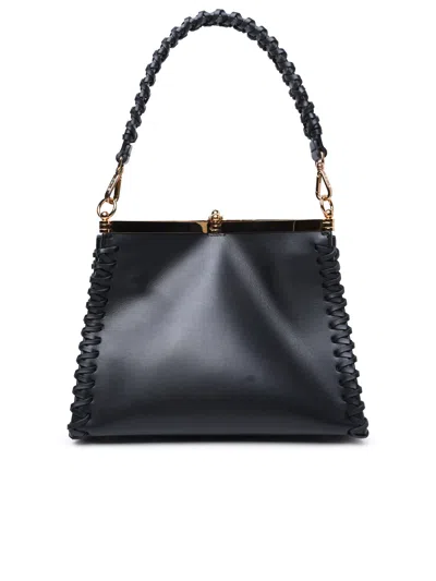 Shop Etro Woman  'vela' Black Midi Leather Bag
