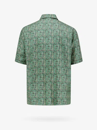 Shop Fendi Man Shirt Man Green Shirts