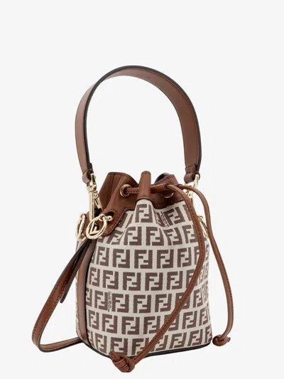 Shop Fendi Woman Mon Tresor Woman Brown Bucket Bags