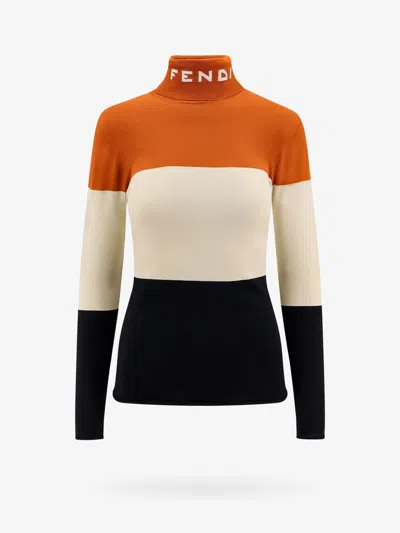 Shop Fendi Woman Sweater Woman Multicolor Knitwear