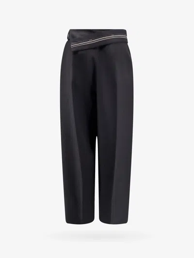 Shop Fendi Woman Trouser Woman Black Pants
