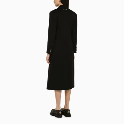 Shop Gucci Black Single-breasted Wool Coat Women