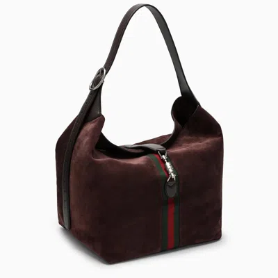 Gucci Jackie 1961 Chocolate Shoulder Bag Men In Brown