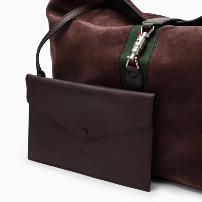 Gucci Jackie 1961 Chocolate Shoulder Bag Men In Brown
