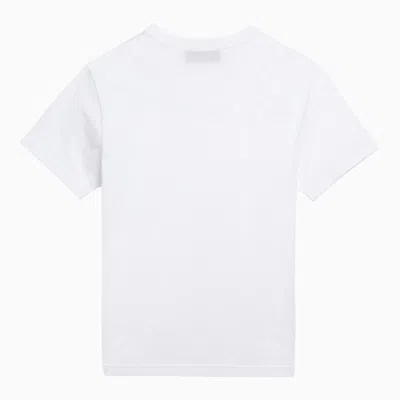 Shop Gucci White T-shirt With Crystals Logo Women