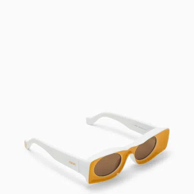 Shop Loewe Paula Ibiza Yellow/white Sunglasses Women