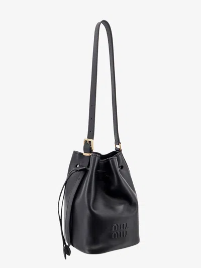 Shop Miu Miu Woman Bucket Bag Woman Black Bucket Bags