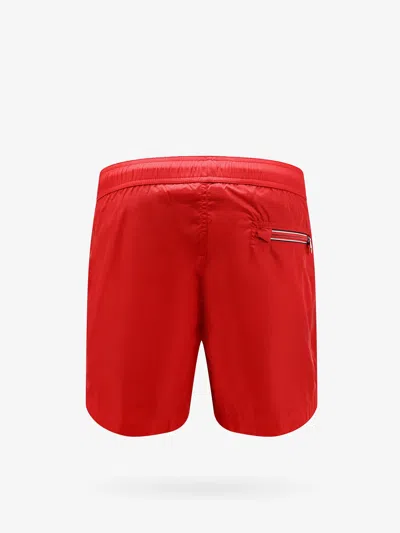 Shop Moncler Man Swim Trunk Man Red Swimwear